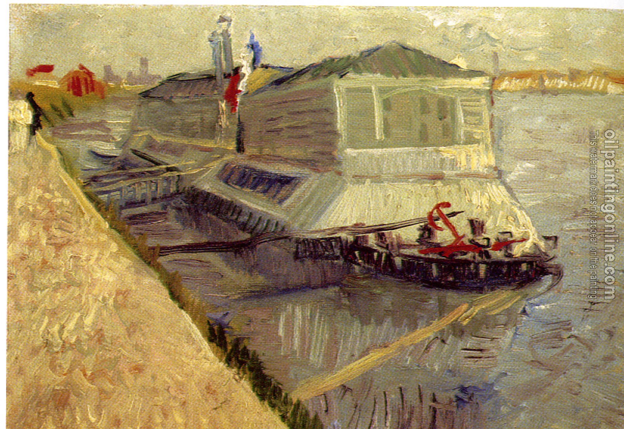 Gogh, Vincent van - Bathing Boat on the Seine